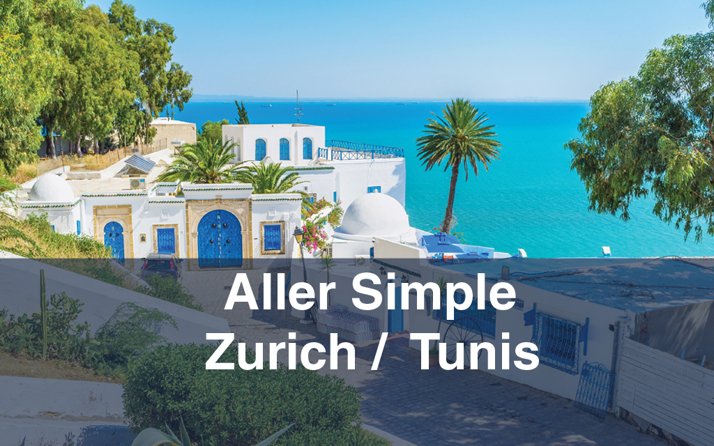 Billet d’avion : Aller Simple Zurich / Tunis